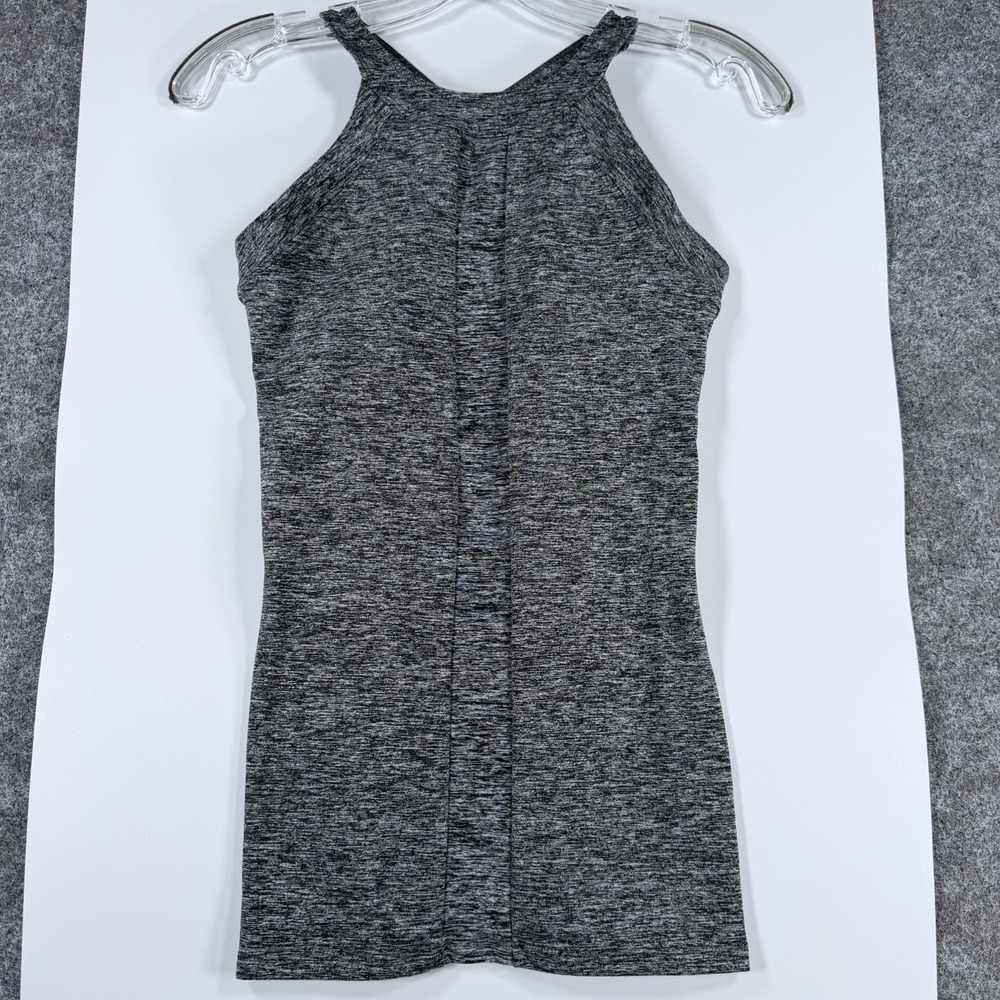 Grace Tank Top Womens Small Heather Gray Stretch Racerback Athletic Gym Training